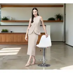 GENERICO - SILLA BANCO BAR TABURETE GIRATORIO REGULABLE CON RESPALDO Y REPOSAPIÉS COCINA Y SALA