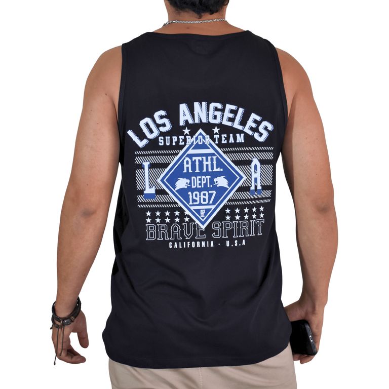 Bividi Algodón Casual Básico Negro Los Angeles