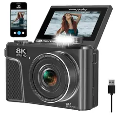 RENVMEXY - Cámara 8K WD300 88MP WiFi Enfoque Auto ¡Video Profesional en Tus Manos