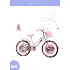 BABY - Bicicleta infantil Musical y con luces para niña - Aro 20 "MODELO MUÑECA" ROSADO