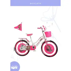 BABY - Bicicleta infantil Musical y con luces para niña - Aro 20 "MODELO MUÑECA" FUCSIA