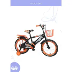 BABY - Bicicleta Montañera para Niño Infantil Aro 16 - COLOR ANARANJADO