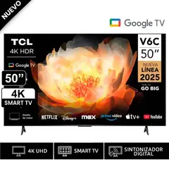 TCL - Televisor 50” 50V6C LED UHD 4K Smart TV 2025