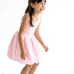 LE PETIT COMPANY - Vestido Niñas Rosa Algodón con Falda Globo