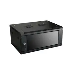 ZKTECO - GABINTE DE 4RU PUERTA DE VIDRIO COLOR NEGRO PN ZK-R4U-5404A