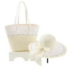 GENERICO - Set de Playa Bolso Grande con Sombrero Elegante