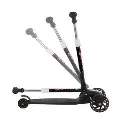 GENERICO - Scooter Plegable Para Niños Con Luces LED Multicolor Negro