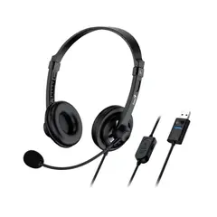 GENIUS - Audífonos Hs-230U Con Micrófono Usb-A, 2.4M De Cable, En Color Negro Para Uso Cómod