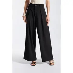 LUVARO - Pantalón Tailored Ancho Pliegues