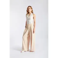 LUVARO - Pantalón Tailored Ancho Pliegues