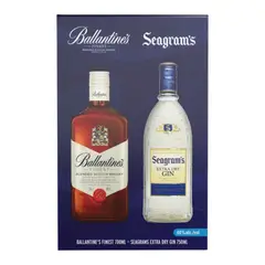 BALLANTINES FINEST - PACK WHISKY 700 ML + GIN SEAGRAM`S