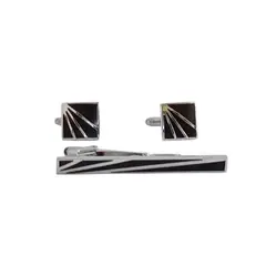 GENERICO - Gemelos con Pisa Corbata - Plateado