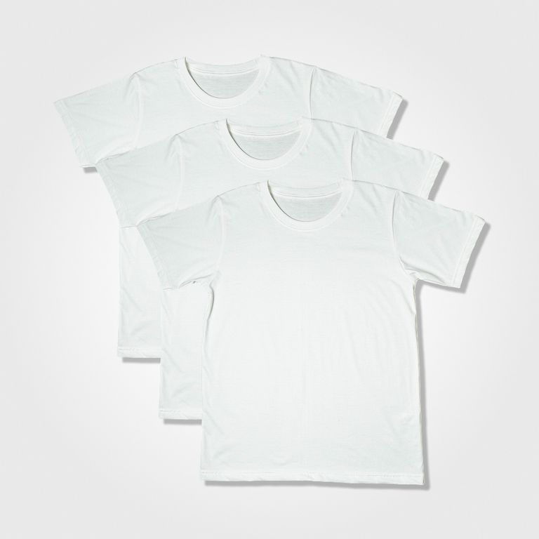 Pack x3 Polos Básicos de Algodón - Blanco