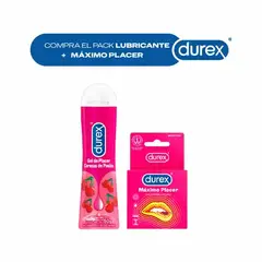DUREX - Combo 1 Lubricante Cerezas 50ml + Máximo Placer