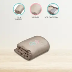 CUZKA - Edredón para Cuna Corral «TRAPUNTA» Beige