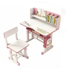 GENERICO - Mesa Escritorio De Niños Con Silla Moderno Infantil Con Posa Libros F-3318
