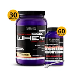 ULTIMATE NUTRITION - PROTEINA PROSTAR 2LB VAINILLA + CREATINA 300GR