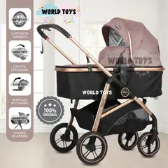 BABY - Coche Moisés Travel System «MUNICH GOLD» de Lujo Beige