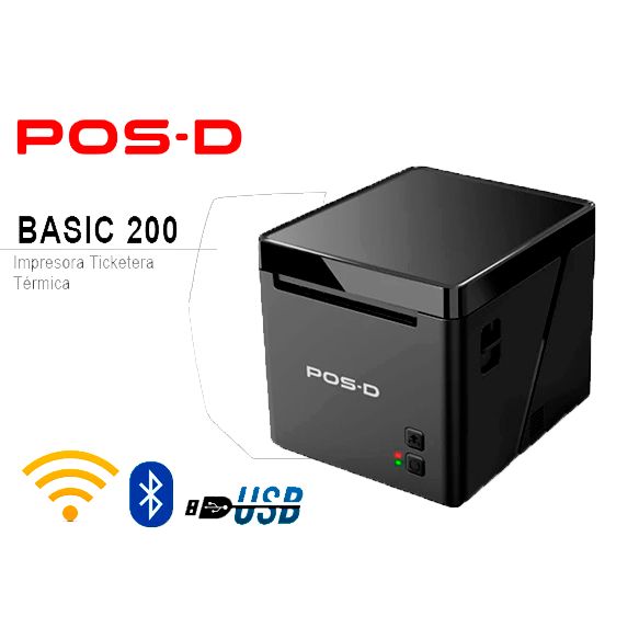 Impresora Térmica POS-D BASIC 200 - USB Bluetooth y Wifi