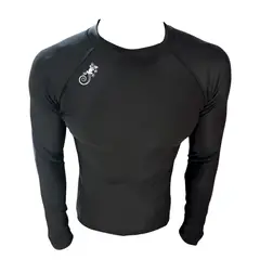 AQUA&MODA - LICRA CON PROTECCION UV AQUAMODA LAMSHNLBR SALAMANDRA UNISEX NEGRO LOGO BLANCO REFLECTIVO