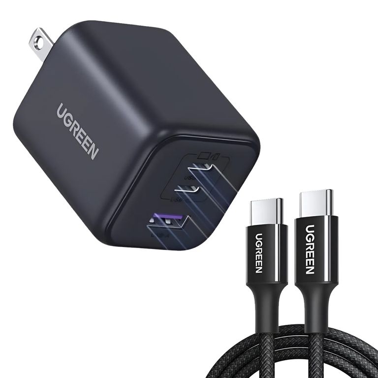 Cargador 45w Gan + Cable C a C 2M L501 2m 60W Negro