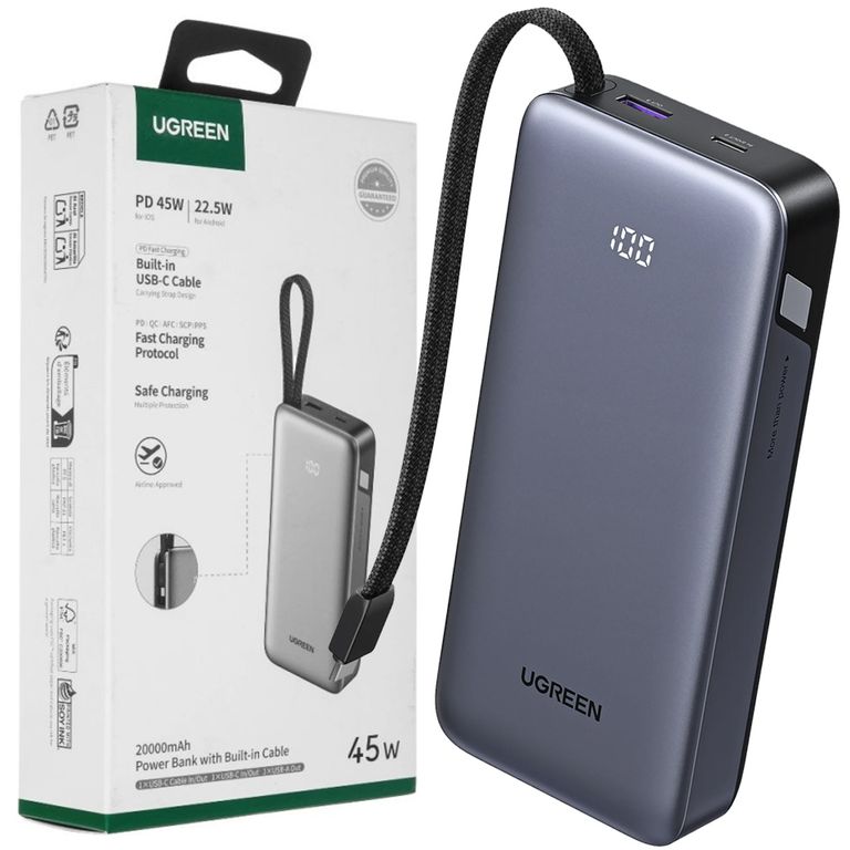 Batería Externa PB536 55988B 45W 20 000 mAh Gris