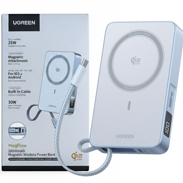 Magflow 10000mah Power Bank Qi2 25W Certificado