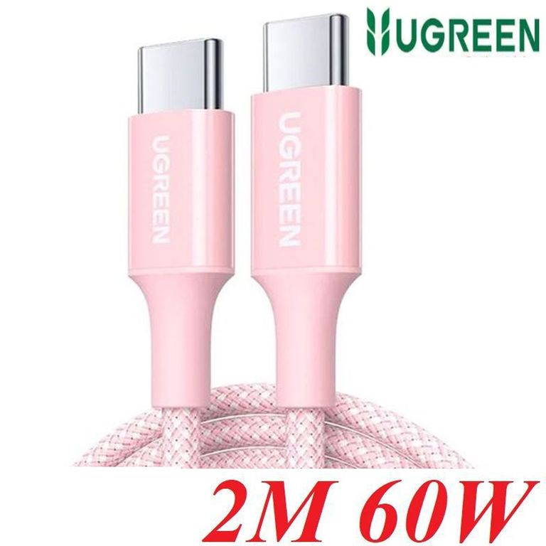 Cable L501 60W 3A 2m Fast Charging Nylon Braided Rosa