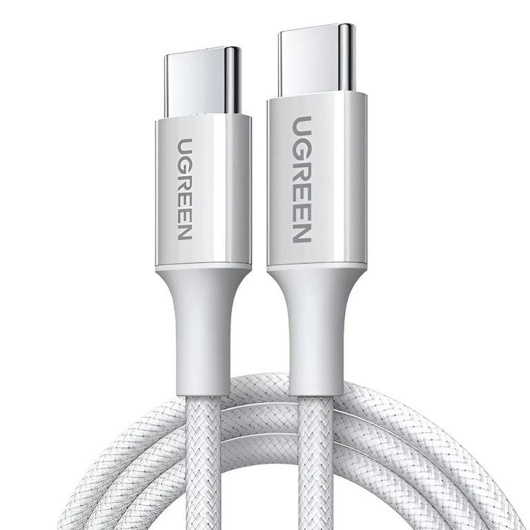 Cable Usb-C A Usb-C Pd Fast Charging Trenzado 2M 100W Blanco