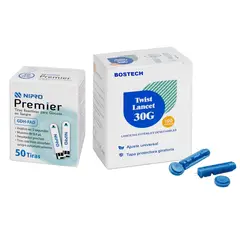 NIPRO - TIRAS REACTIVAS PREMIER CAJA X 50 MAS 100 LANCETAS