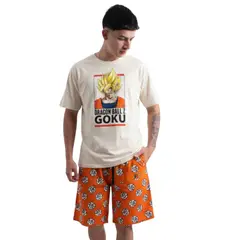 DRAGON BALL - PIJAMA HOMBRE MARFIL ALGODÓN