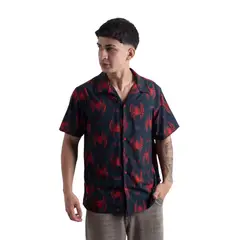 MARVEL - CAMISA SPIDERMAN HOMBRE NEGRO SEDA