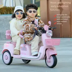 GENERICO - Trimoto Eléctrica Kids 2 asientos - Rosado