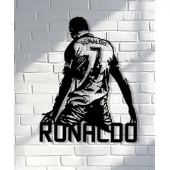 GENERICO - CUADRO DECORATIVO RONALDO CR7 MDF NEGRO