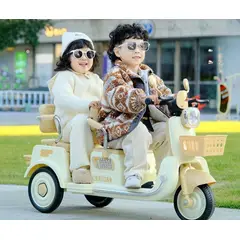 GENERICO - Trimoto Eléctrica Kids 2 asientos - Amarillo