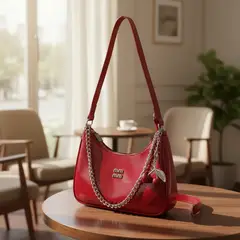 GENERICO - Cartera Baguette Charol Ab Con Cereza