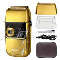 OEM - Afeitadora Recargable Kemei KM-2028 Hombre Resistente al Agua con Estuche y Carga USB