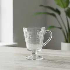 GENERICO - Set De Tazas X 6 Capuchino Vidrio Templado, Elegante. Transparente Copa Capuchino
