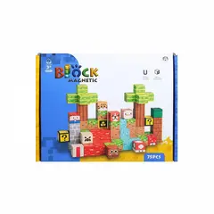 GENERICO - Bloques Cubos Magnéticos Minecraft Aventura Pixeleada 75 piezas