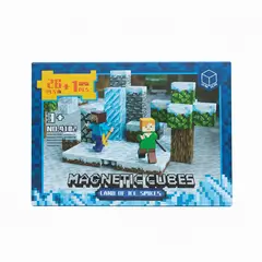 GENERICO - Bloques Magnéticos Minecraft Tierra de Picos de Hielo 26 Pcs