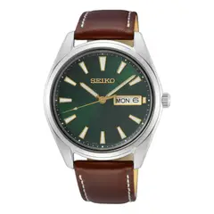 SEIKO - Reloj Essentials SUR449 Hombre Acero Marrón