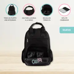 CARESTINO - Mochila Pañalera para Bebé «PRAGA V2» Black