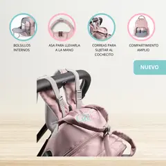 CARESTINO - Mochila Pañalera para Bebé «PRAGA V2» Pink Mauve