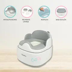 CARESTINO - Bacín 3 en 1 para Niños «IGUAZU» Gris