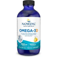 GENERICO - Nordic Naturals Omega-3D, sabor a limón, 8 onzas, 1560 mg