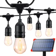 NUVORA - GUIRNALDA SOLAR CON PANEL SOLAR INCLUYE FOCO LED DE REPUESTO