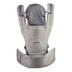 CARESTINO - Canguro Porta Bebé 9 en 1 Gris Claro
