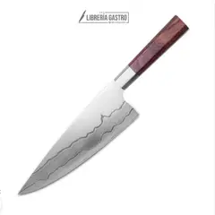 GENERICO - Cuchillo Chef Gyuto Chef 8 Acero Damasco 440C estilo Japones