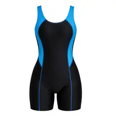 AQUA&MODA - TRAJE DE BAÑO ENTERIZO CON PROTECCION UV DE MUJER AQUAMODA TRANTM NEGRO CON TURQUESA