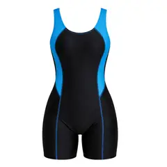 AQUA&MODA - TRAJE DE BAÑO ENTERIZO CON PROTECCION UV DE MUJER AQUAMODA TRANTM NEGRO CON TURQUESA